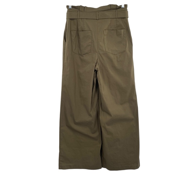 Express Wide Leg Paperbag Waist High Rise Belted Trouser Pants - Picture 3 of 8